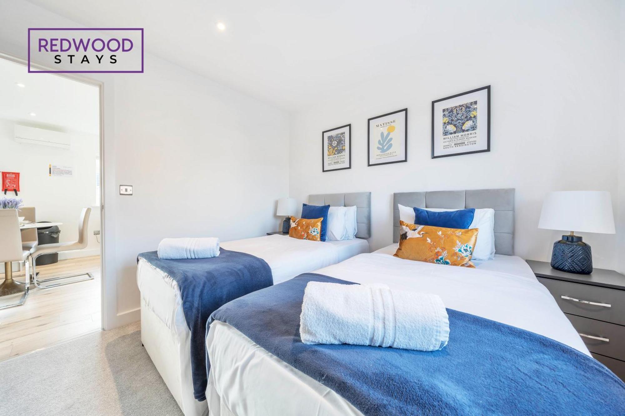 Modern Serviced Apartments For Contractors & Families With Free Parking, Wifi & Netflix By Redwood Stays Basingstoke Exterior foto